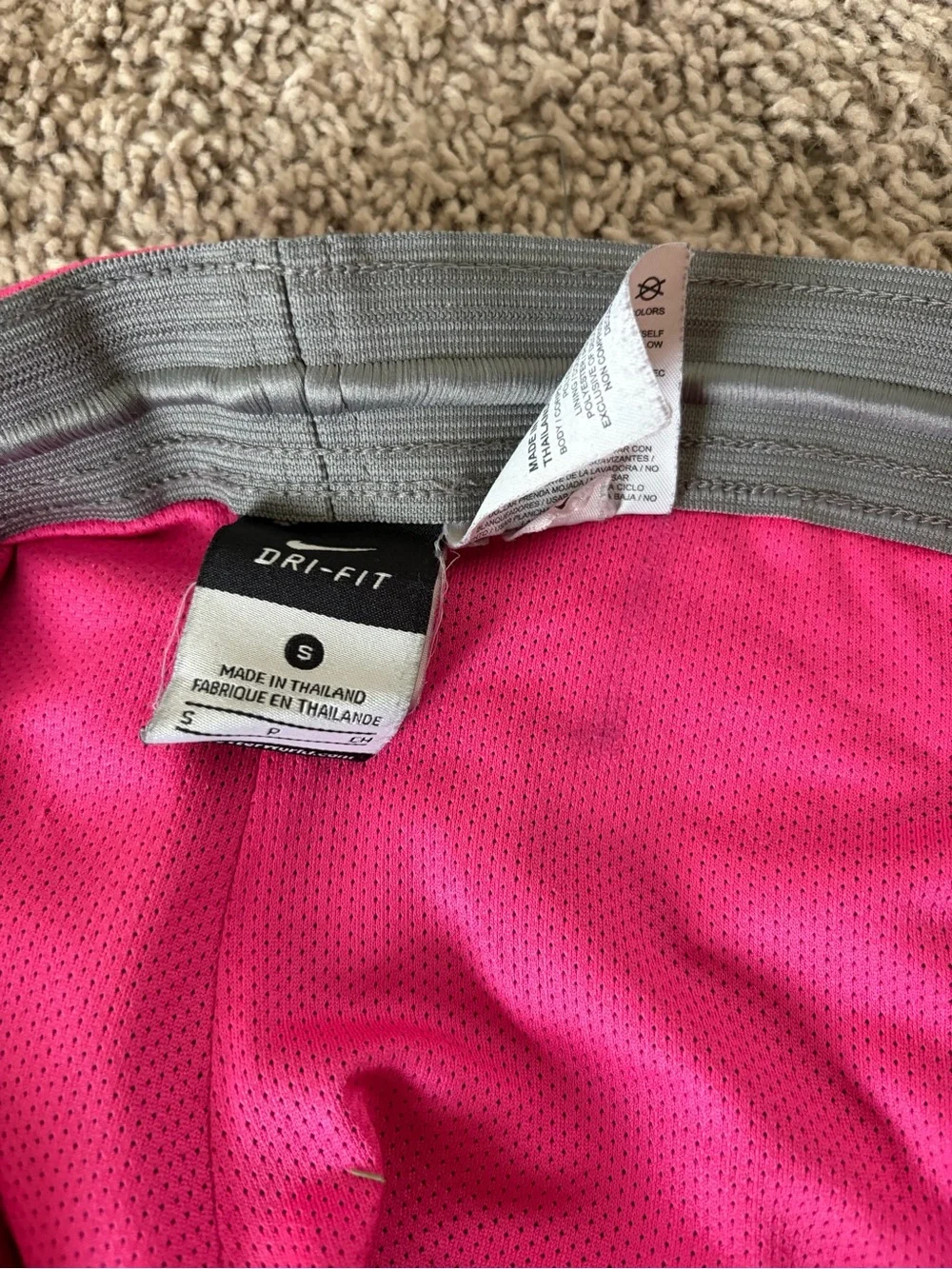 Nike Black Athletic Shorts with Pink Trim